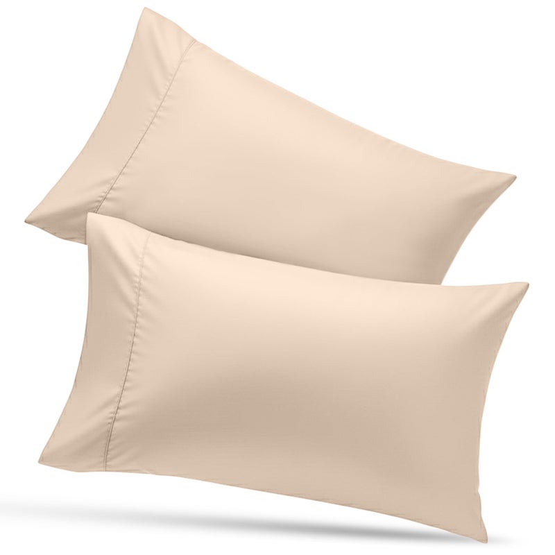 Utopia Bedding أغطية وسائد كينج من يوتوبيا - عبوة 2 - إغلاق ظرفي - قماش ميكروفايبر ناعم مصقول - أغطية وسائد مقاومة للانكماش والتلاشي بحجم كينج 20 × 40 بوصة (كينج، بيج) - Image 1